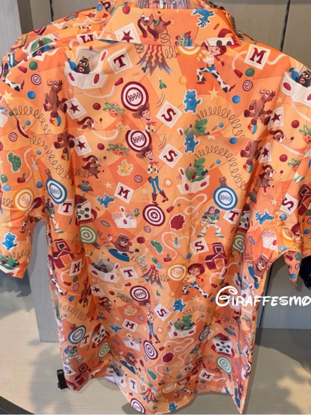 Disney Parks Toy Story RSVLTS Button-Up Shirt Orange Buzz Lightyear Woody Alien - Picture 2 of 5